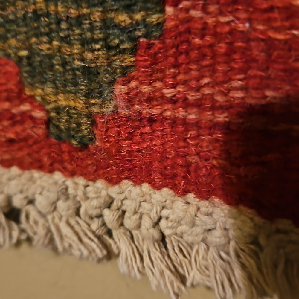 Handwoven Kilim Wall Rug - Multi Color Geometric/Aztec Southwestern Pattern - Picture 3 of 3